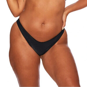 Beach Riot Scrunch Cheeky Bikini Bottoms Black Large